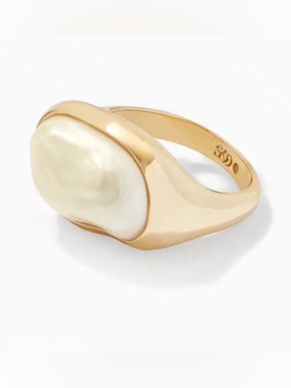 Stella & Dot Gold-Tone Pearl Statement Ring - Women's Jewelry